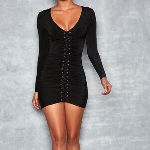 Mistress Rocks Black Plunge Dress